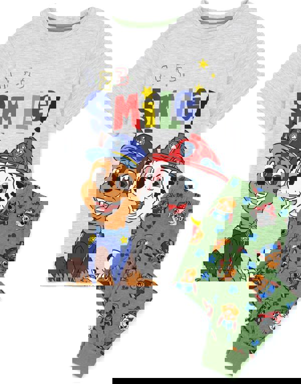 Paw Patrol Boys Grey Short Sleeve Long Leg Pyjama Set