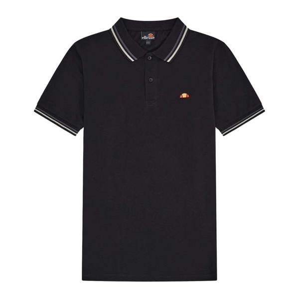 Ellesse Mens Rooks Polo Shirt - Black/Grey - 
