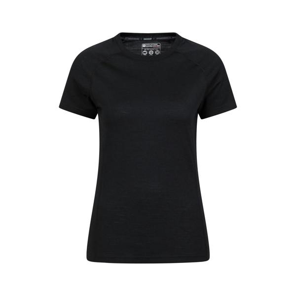 Mountain Warehouse Womens/Ladies Summit Merino Wool Thermal Top - Black - 