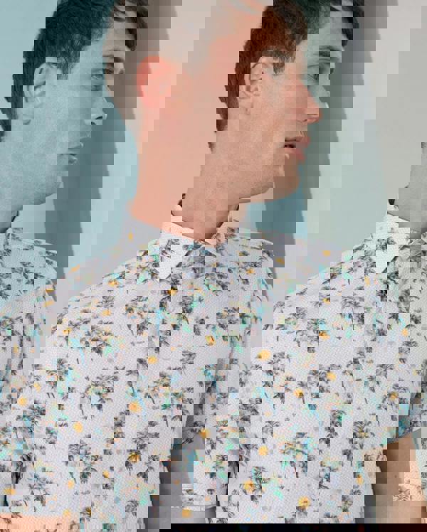 Steel & Jelly Limited Edition Sun & Palm Tree Print Short Sleeve Shirt