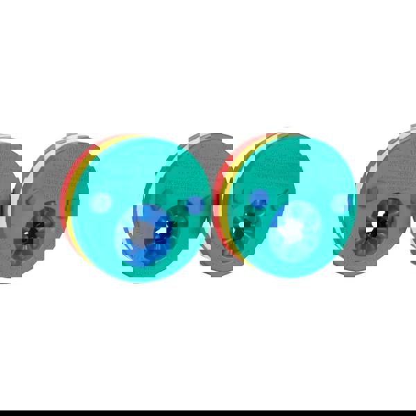 Fashy Delphin green yellow foam swimming arm discs with blue handle