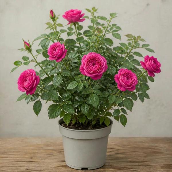 5L Rose Let's Celebrate Dark Pink Rose Bush- Beautiful Flowering Garden Plant
