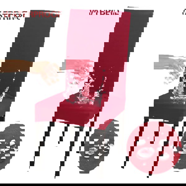 Anyseat Chair Cover Red with Anti-Dirt and Waterproof Elastic Material for Dining Room Kitchen Wedding Hotel Banquet Restaurant