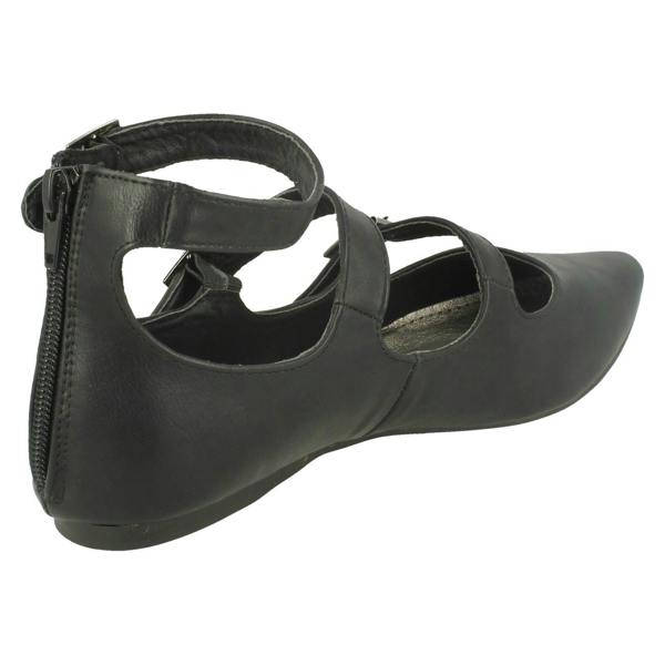 Spot On Ladies Spot On Buckle Detail Flats