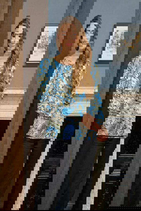 Paisley Print Knit Jumper