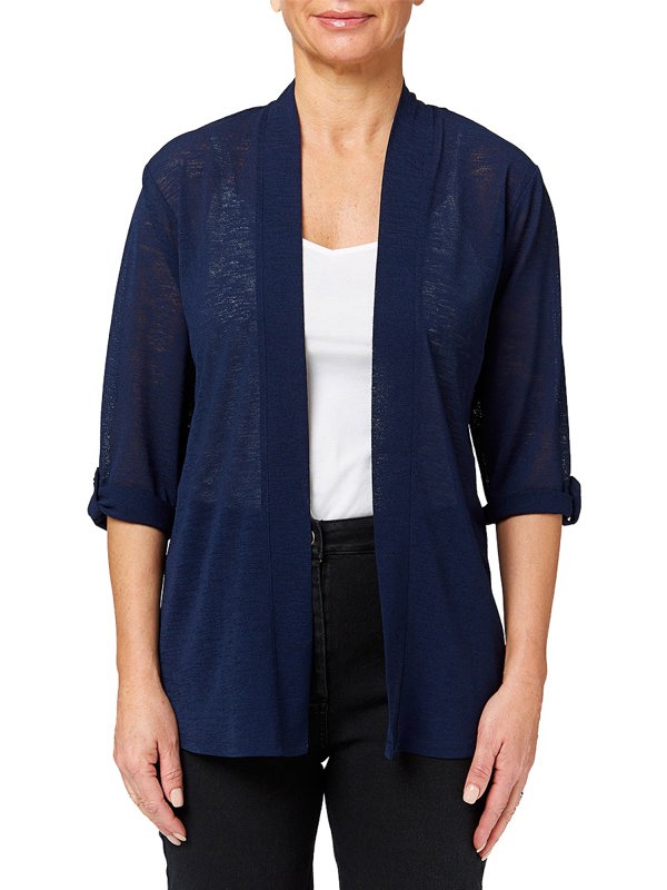 PennyPlain Roll Up Sleeve Cardigan - French