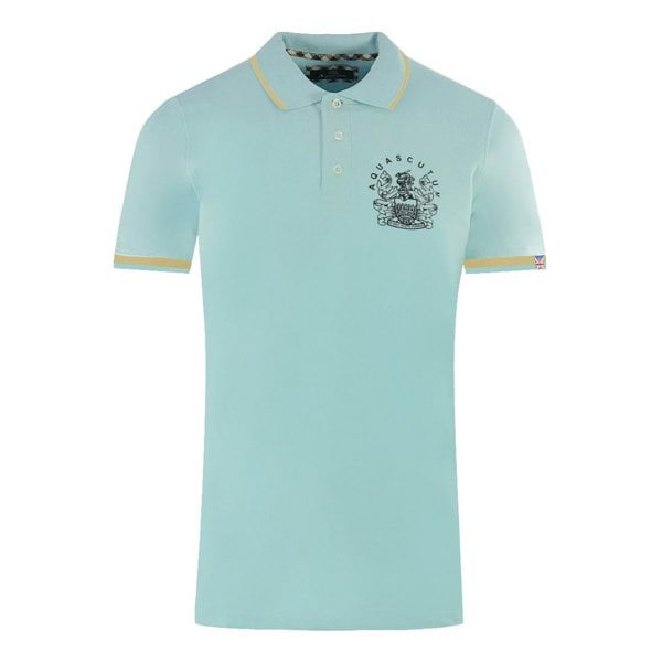 Aquascutum Tipped Aldis Polo Shirt - Light Blue