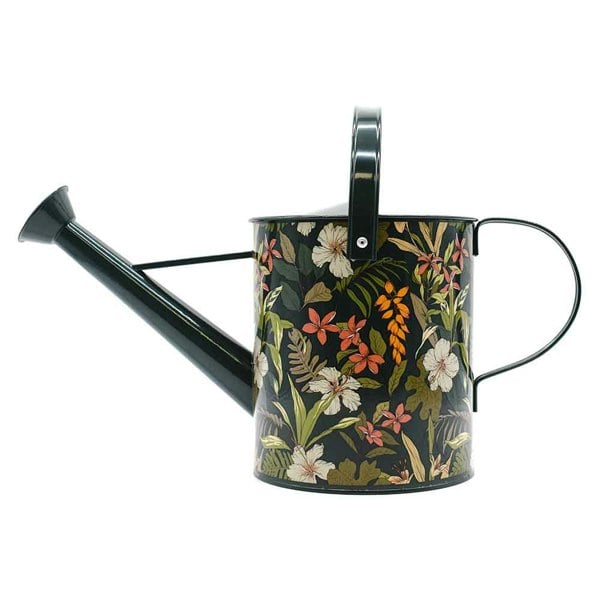 The British Gardening Company 5L Tropical Floral Design Metal Watering Can