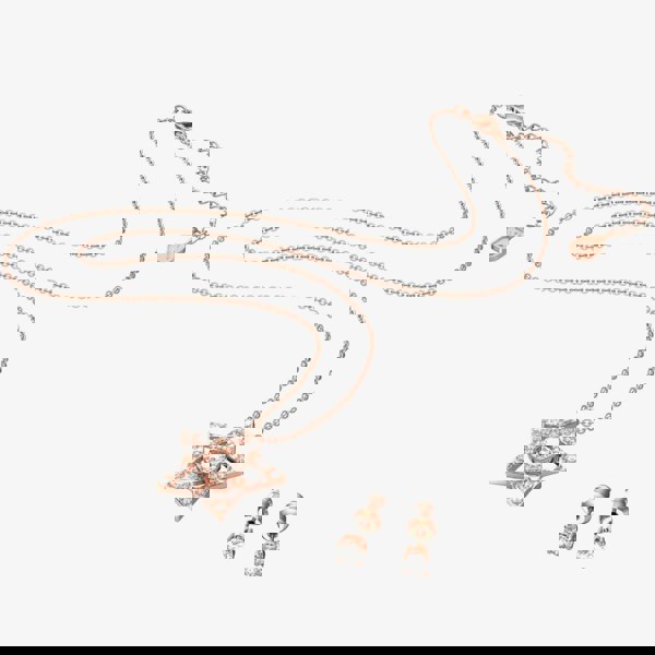 Swarovski Stella Rose Gold Tone Plated Crystal Jewellery Set 5622730