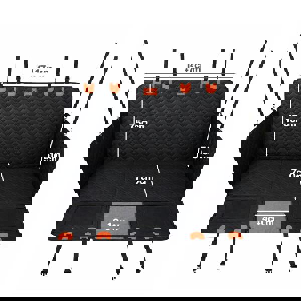 Skylos Dog Car Seat Cover Waterproof Pet Back Seat Hammock Safety Protector