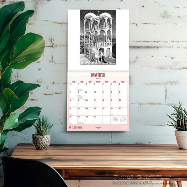 M C Escher Calendar 2027, Wall Calendars, Month To View, Art, Gift