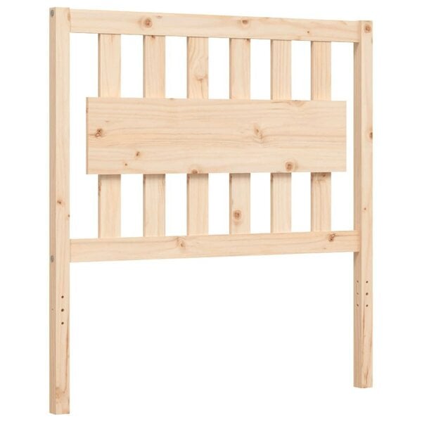 Berkfield Bed Frame with Headboard 90x200 cm Solid Wood