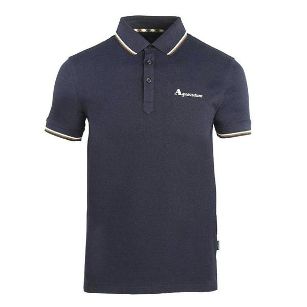 Aquascutum Unisex Adult Logo Polo Shirt - Navy