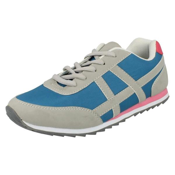 Spot On Ladies Spot On Flat Casual Lace Up Trainers