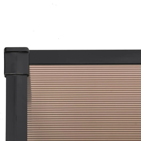 Berkfield Door Canopy Black 358.5x90 cm Polycarbonate