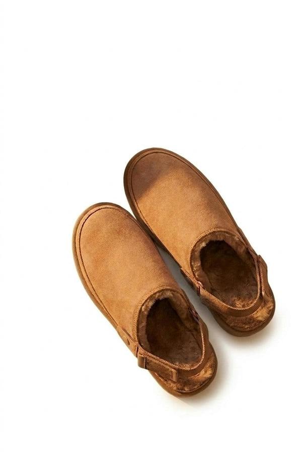 Niraya Faux Suede Slingback Mule Sandals With Cuff Strap - Khaki_wb
