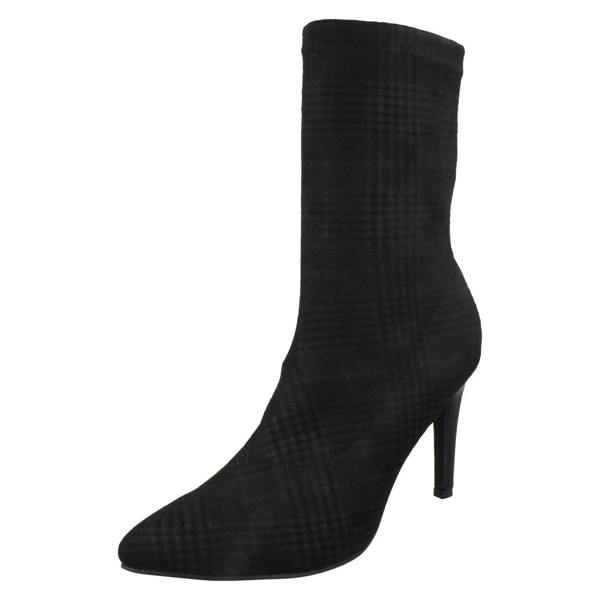 Spot On Ladies Spot On High Stiletto Heel Ankle Boots F50924