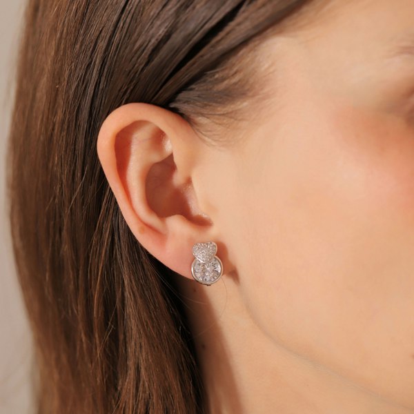 Gold Trip Cushioned Heart Clip On Earrings