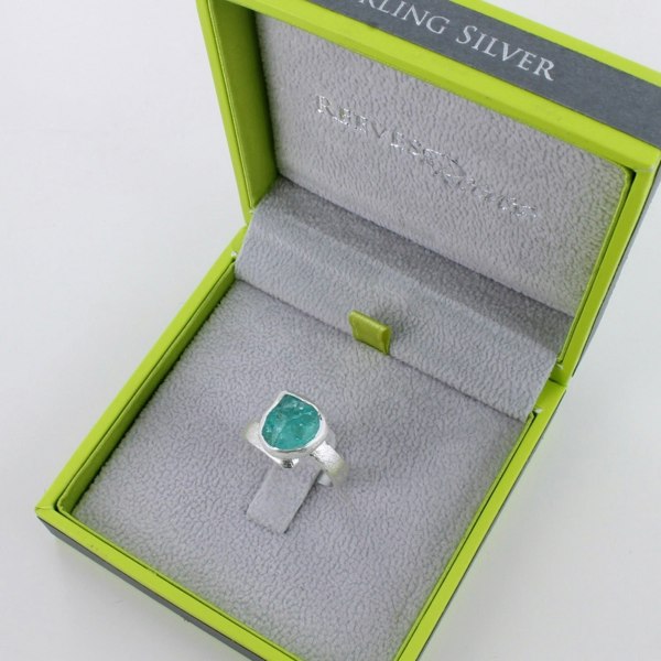 Sterling Silver and Rough Apatite Ring - Reeves & Reeves