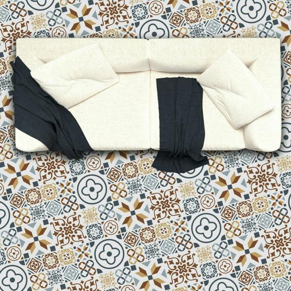 WALPLUS WFS6013 - Azulejo Tiles Melange Floor Sticker 120cm x 60 cm