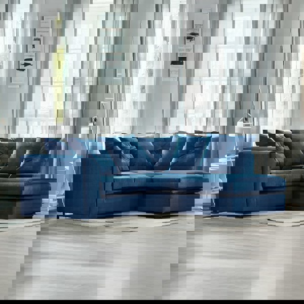 Furnishings For Less Fernando Plush Velvet Corner Sofa