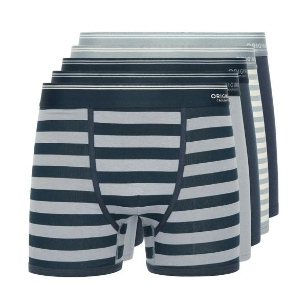 Crosshatch Mens Linatrix Boxer Shorts (Pack of 5) - Blue - 