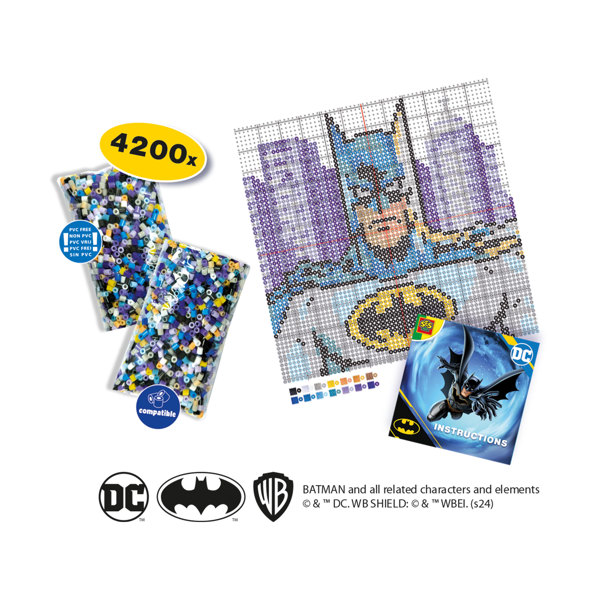 SES Creative DC Batman - Batman Iron on Beads Colour Mix