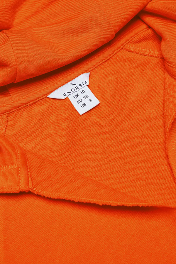 ENORSIA Sleeveless Raw Edge Hoodie