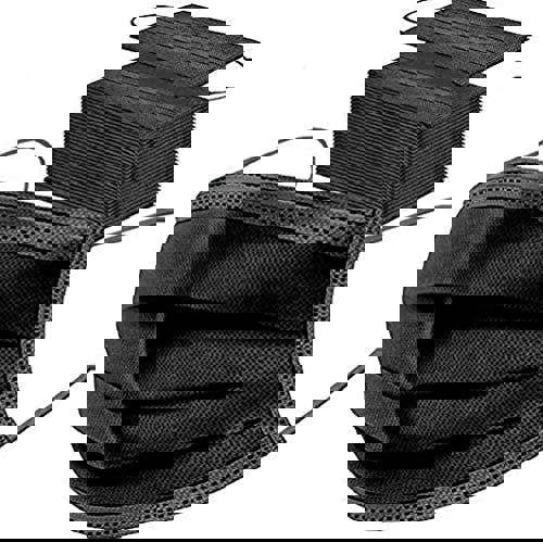 KAV - | 50 PCS | Disposable 3-Layer Face Masks, High Filterability, Suitable For Sensitive Skin & Shopping | Schools | Outdoor | BLACK