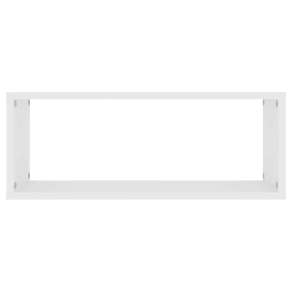 Berkfield Wall Cube Shelf 2 pcs White 60x15x23 cm Engineered Wood