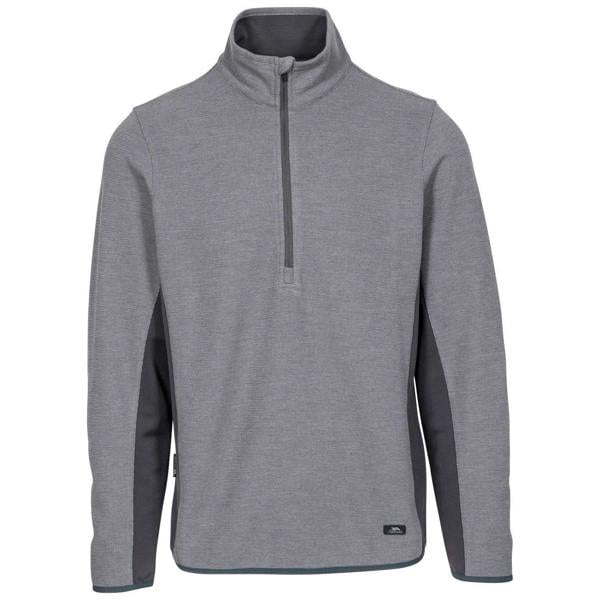 Trespass Mens Wotterham Mock Neck Long-Sleeved Top - Storm Grey - 