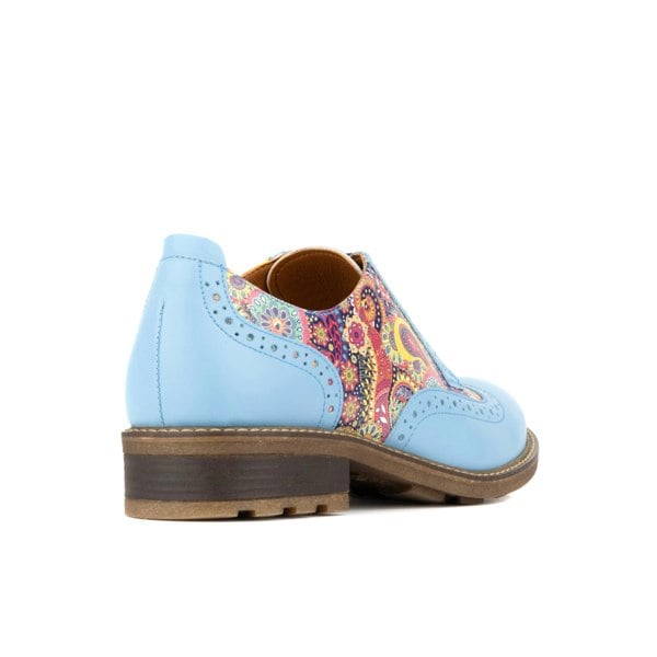 Embassy London DreamFiters - Light Blue - Women's round toe leather derby shoe on durable sole