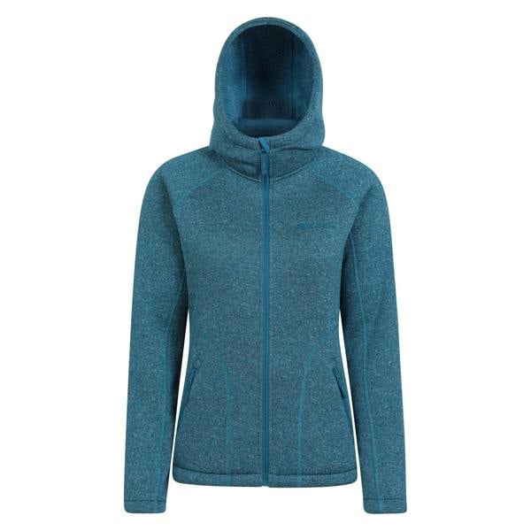 Mountain Warehouse Womens/Ladies Nevis Faux Fur Lined Full Zip Hoodie - Dark Teal - 