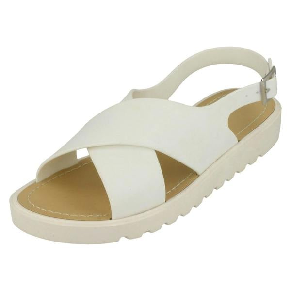 Spot On Ladies Spot On Low Slingback X Vamp Sandal