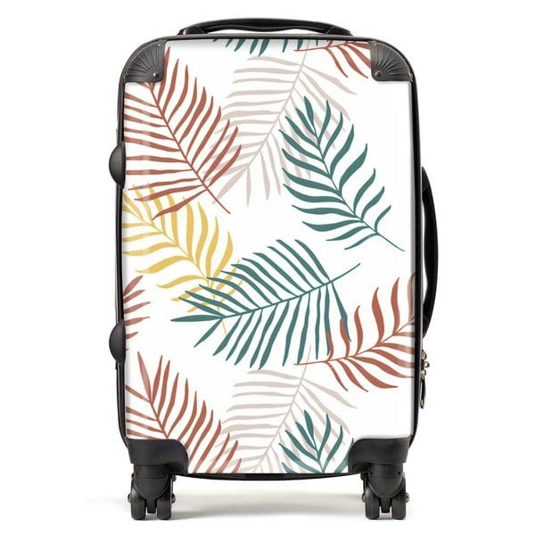 Warren Reed Palm Branches In Natural Colors Suitcase