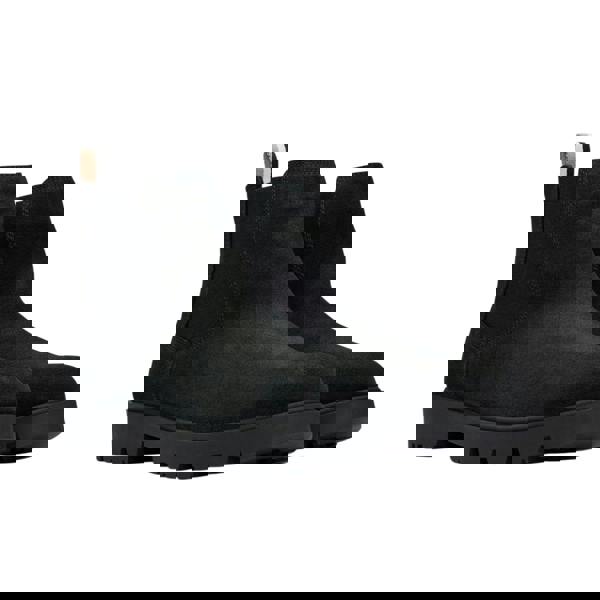 Boss Mens Signature Stripe Suede Taped Chelsea Boots - Black - 