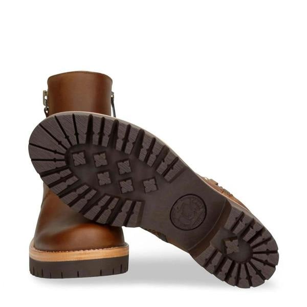 Panama Jack Pauline B9 - Women's Brown Leather Heeled Ankle Boots