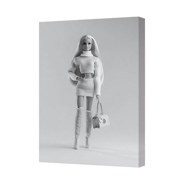 Benjamin Tate Design Monochrome Fashion Canvas Art Print Gallery Wrapped Handmade In United Kingdom