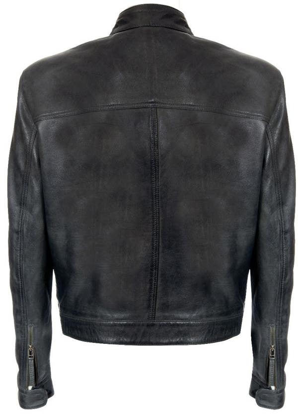Infinity Leather Men’s Classic Fitted Leather Biker Jacket-Austin