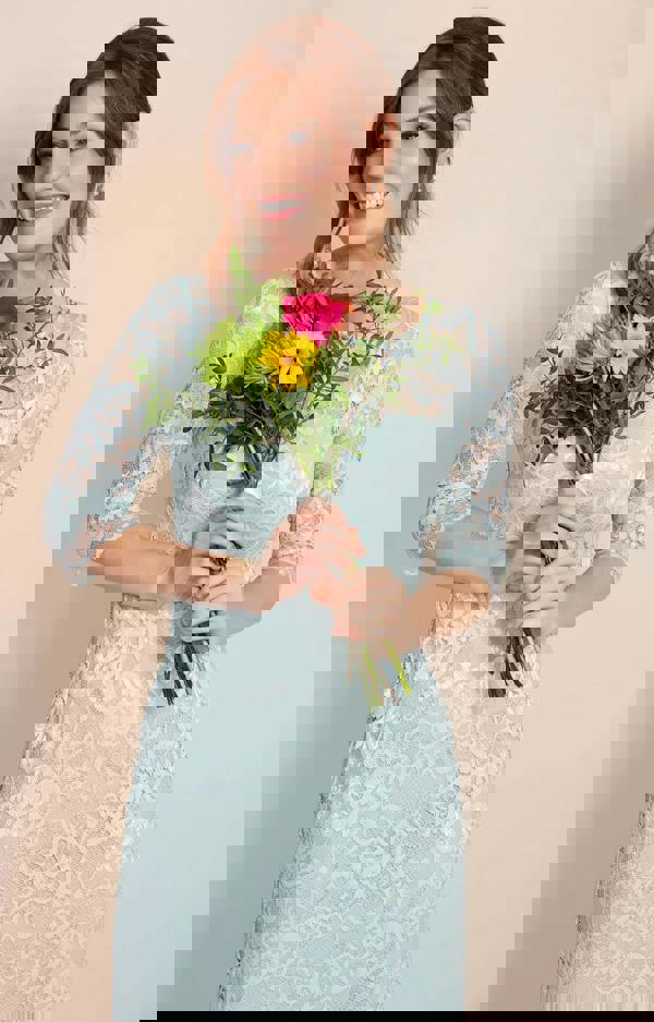 Alie Street London Lila Dress - Mint Silver Green