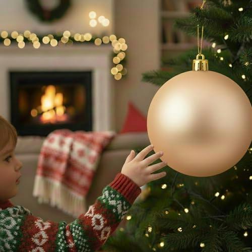 2cm Matte Champagne Christmas Bauble for Elegant Home and Tree Decorations image 8