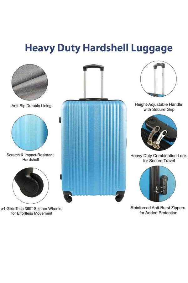 Groundlevel XL Delta Hard Shell 3 Piece Luggage Set