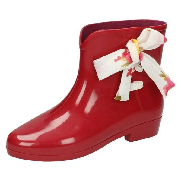 Spot On Ladies Spot On Tied Bow Detail Ankle Wellington Boots X1187