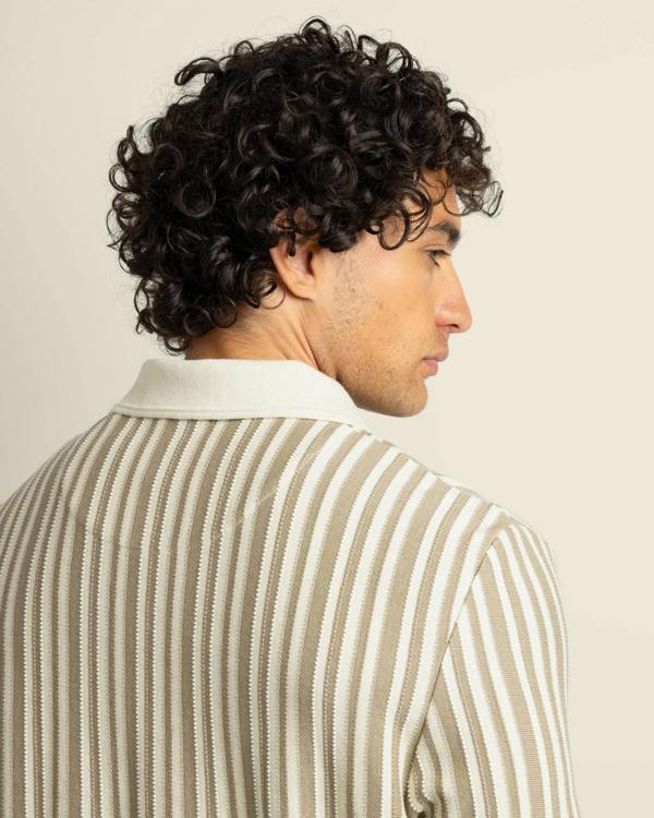 Larsson & Co Mattias - Jacquard Stripe Polo Shirt