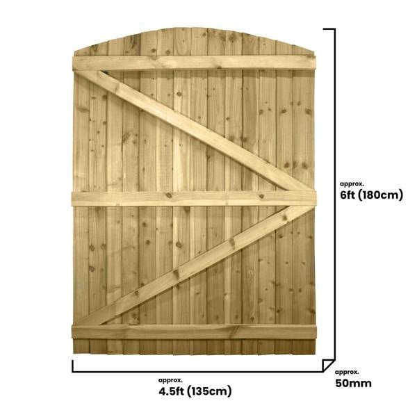 gate feather edge semi braced arch top [h.1800 x w.1350] 10