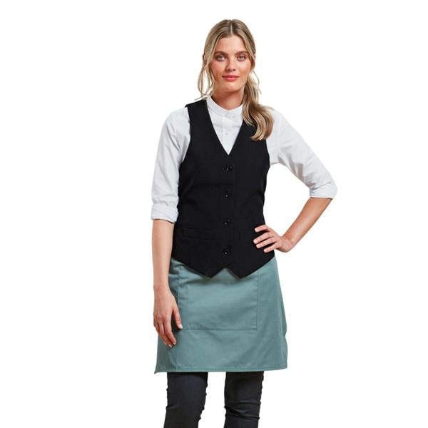 Premier Womens/Ladies Lined Waistcoat - Black