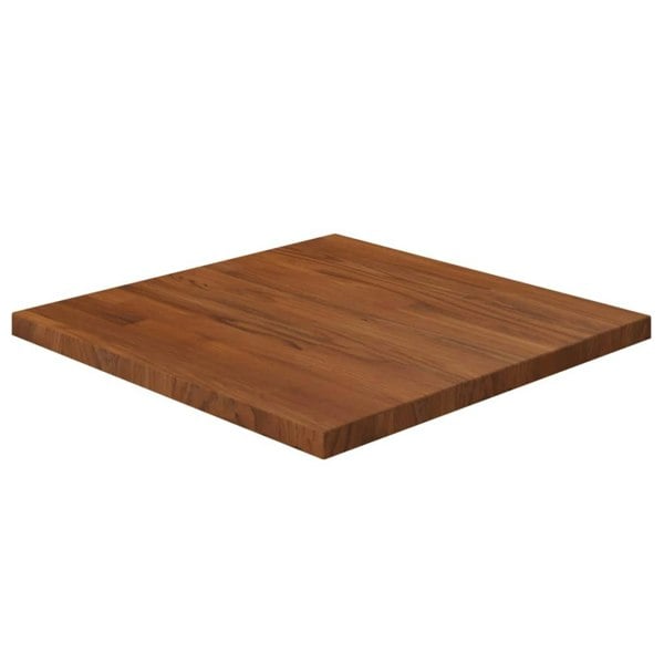 Berkfield Square Table Top Dark Brown 50x50x2.5cm Treated Solid Wood Oak