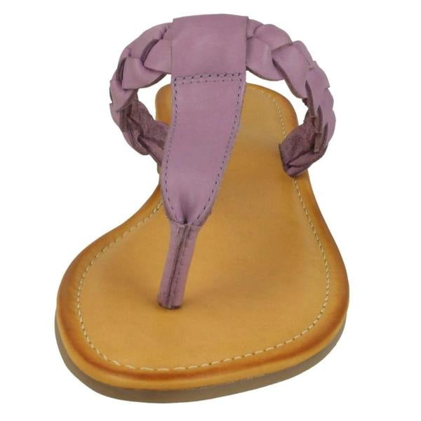 Leather Collection Ladies Leather Collection Braided Toepost Sandals