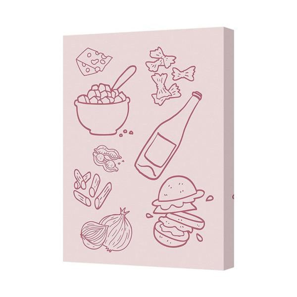 Benjamin Tate Design Contemporary Food Themed Canvas Art Print On Deep Wooden Frame Handmade In UK