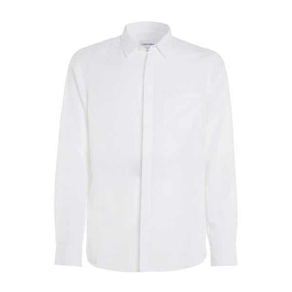 Calvin Klein Mens Cotton Lined Regular Shirt - White - 